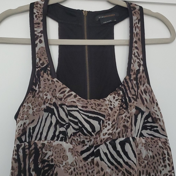 BCBG Max Azria Printed Racer Back Bubble Dress - Picture 2 of 6